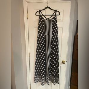 Maurice’s Plus Size 2 (XXL) Navy/white cotton floor length Dress